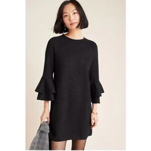 Anthropologie | Claudette Ruffle Sleeve Sweater Dress